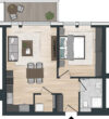 Grundriss Wohnung 8 - Kapitalanlage oder Eigennutzung: perfekte 2-Zimmerwohnung