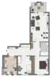 Grundriss - Zentral gelegene 3-Zimmer-ETW mit zwei Balkonen & TG-Stellplatz – alles bequem zu Fuß erreichbar
